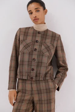 Cortefiel Fatos|Blazers-Jaqueta xadrez Castanho