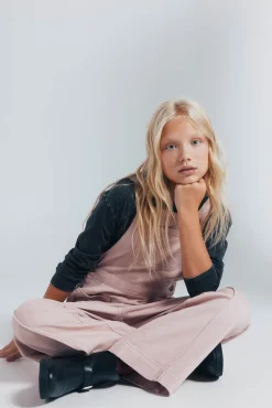 Springfield Kids Vestidos-Jardineiras compridas com bolsos para meninas rosa