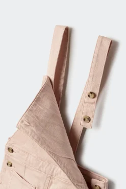 Springfield Kids Vestidos-Jardineiras compridas com bolsos para meninas rosa