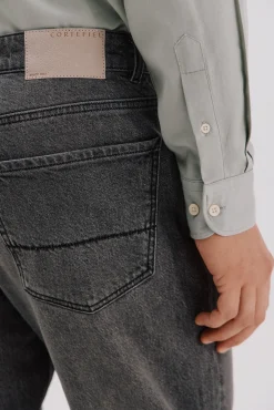 Cortefiel Jeans|Calças-Jeans com corte afunilado Cinzento