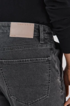 Cortefiel Jeans|Calças-Jeans com corte afunilado Cinzento