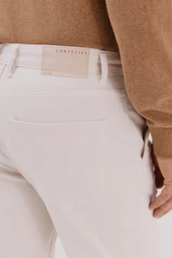 Cortefiel Jeans|Calças-Jeans com corte afunilado Ecru