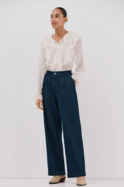 Cortefiel Jeans-Jeans com pregas Azul