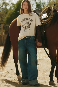 High Spirits Jeans-Jeans com punho azul