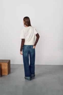 High Spirits Jeans-Jeans com punho azul