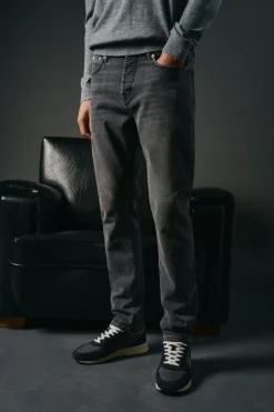 OOTO Jeans|Calças-Jeans corte ajustado Cinzento