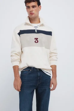 Springfield Jeans-Jeans de corte regular com lavagem escura azul