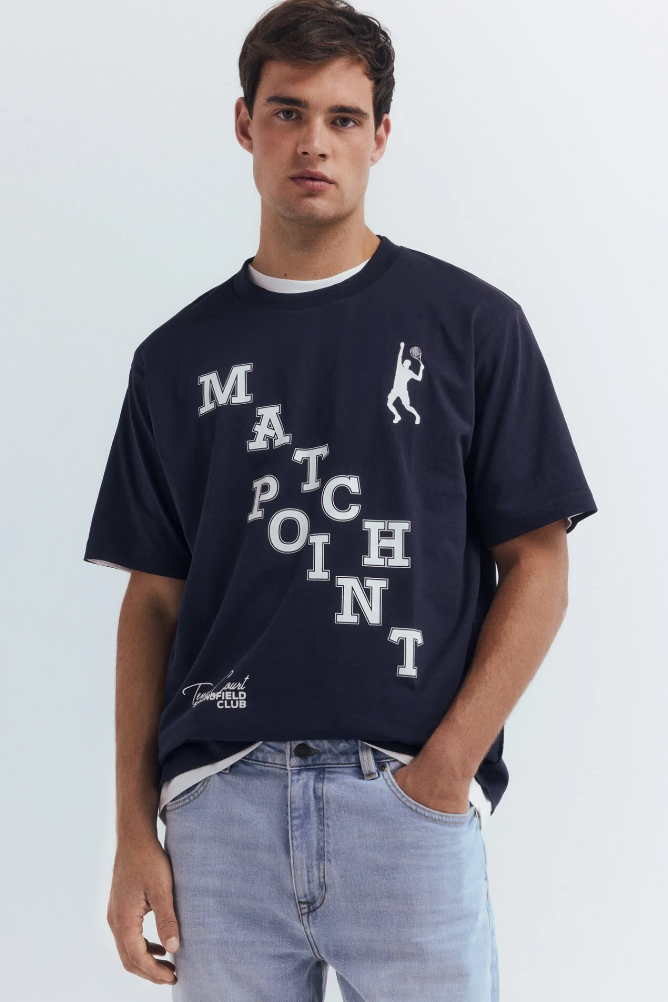 Springfield Jeans-Jeans de corte reto com lavagem clara azul