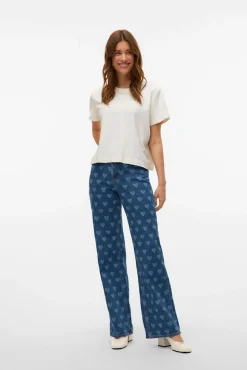 Vero Moda Jeans|Calças-Jeans estampado Azul