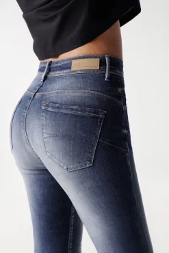 Salsa Jeans Jeans|Calças-Jeans faith push in cropped lavagem premium Azul