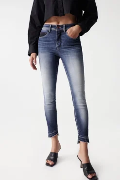 Salsa Jeans Jeans|Calças-Jeans faith push in cropped lavagem premium Azul