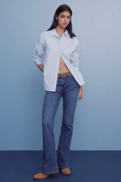 Springfield Jeans-Jeans flare azul