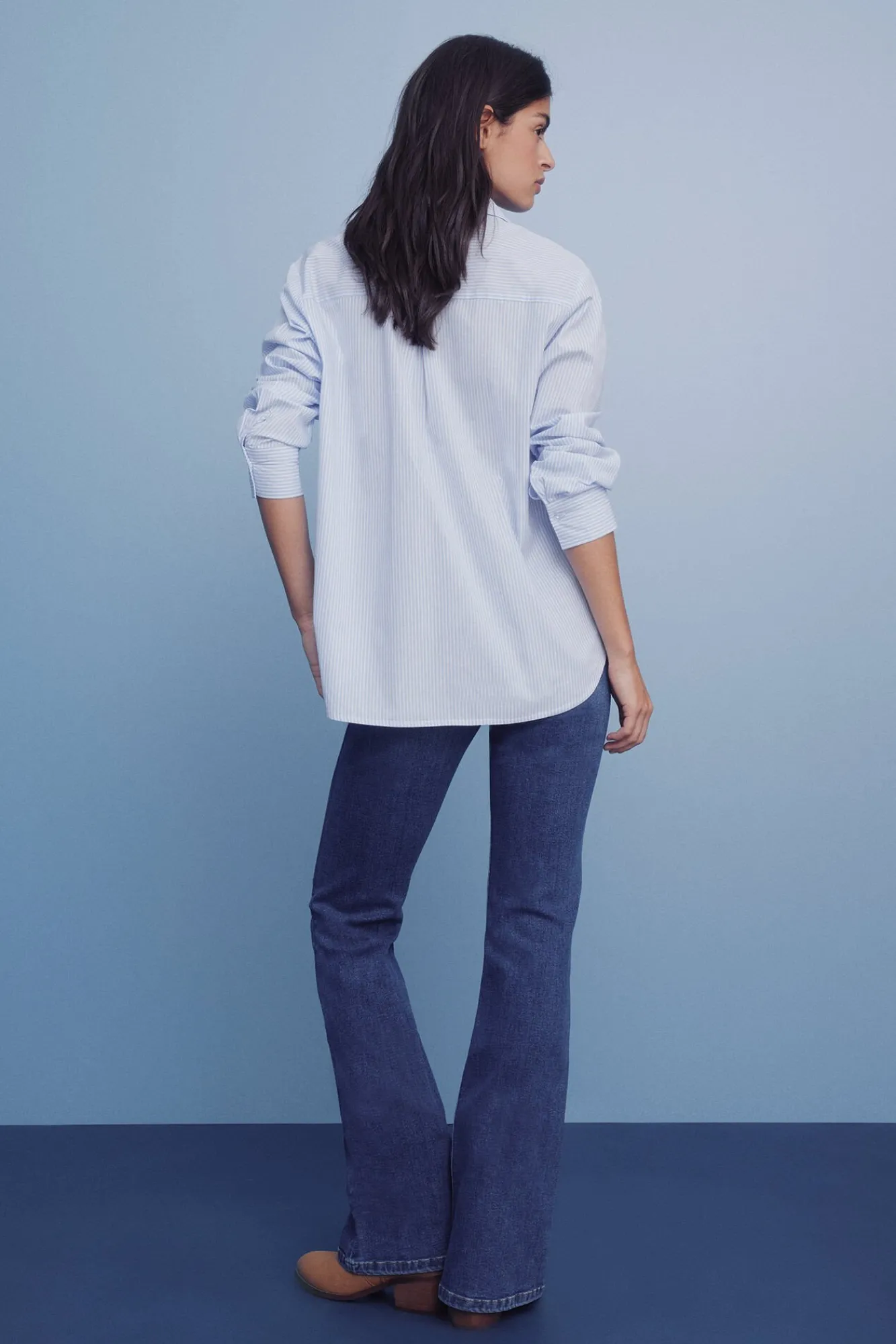 Springfield Jeans-Jeans flare azul