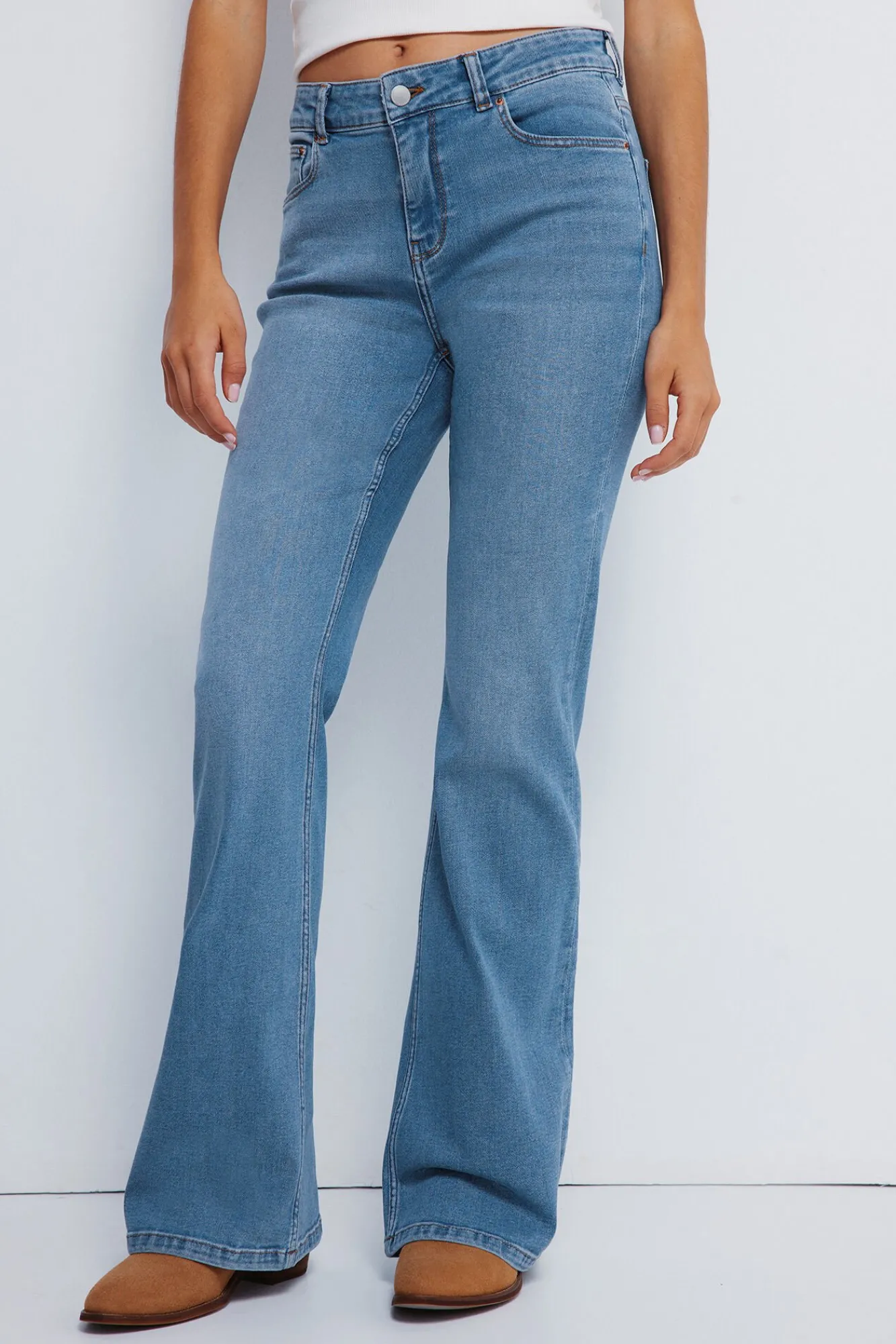 Springfield Jeans-Jeans flare azul