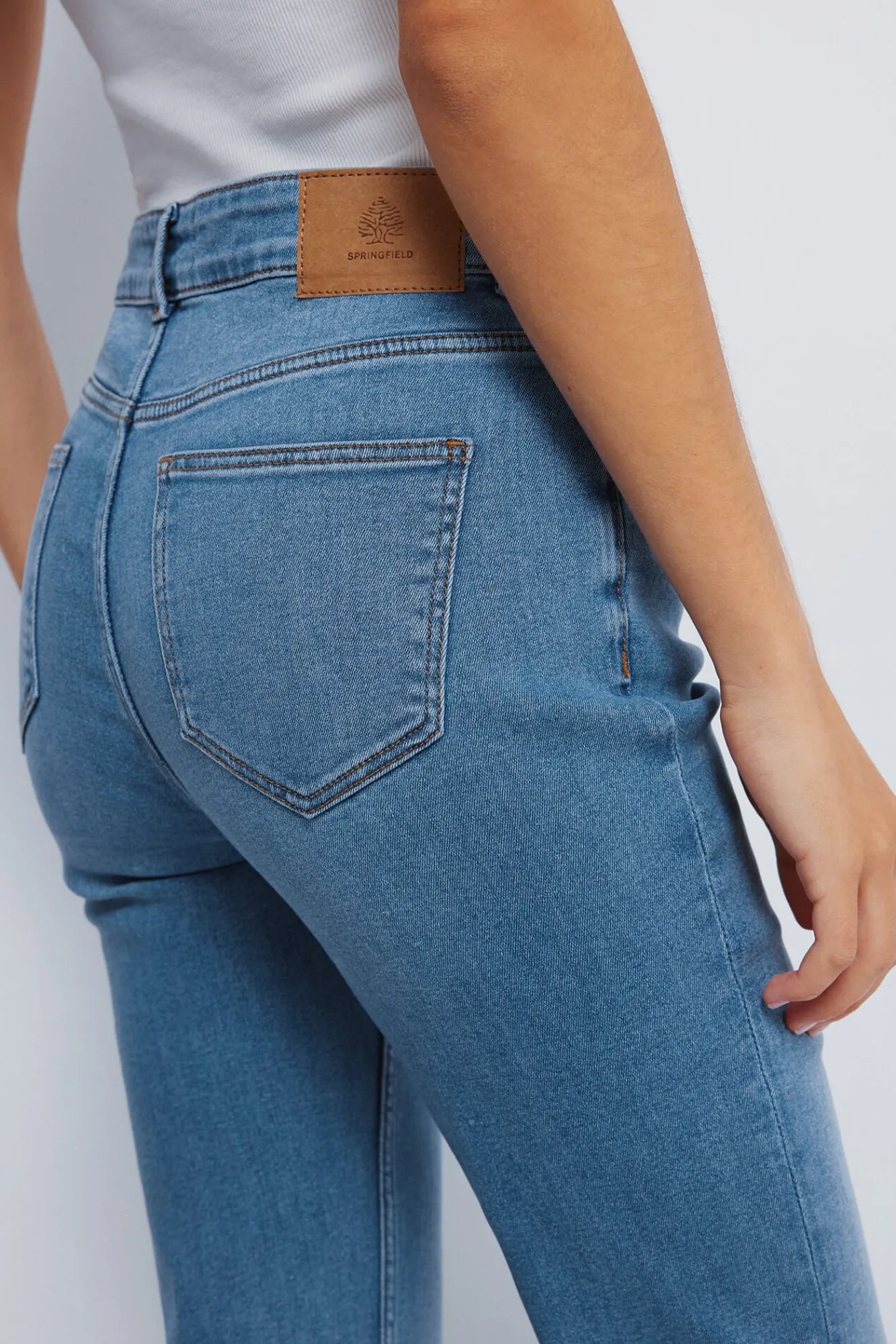 Springfield Jeans-Jeans flare azul