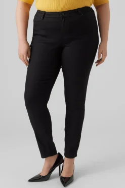 Vero Moda Curve Jeans|Calças-Jeans jegging tamanho grande Preto