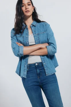 Springfield Jeans-Jeans kick flare azul