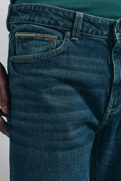 Springfield Jeans-Jeans lavado escuro regular fit azul