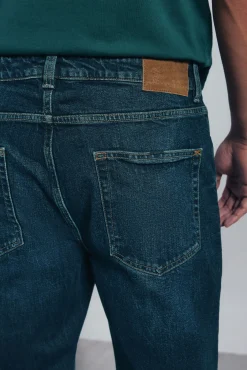 Springfield Jeans-Jeans lavado escuro regular fit azul