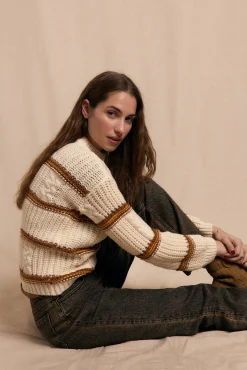 Slowlove Jeans-Jeans marrom tingido Cinzento