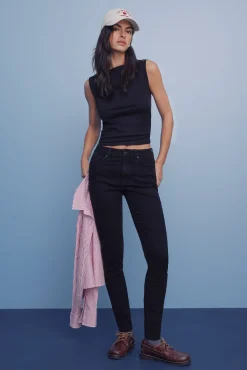 Springfield Jeans-Jeans skinny preto