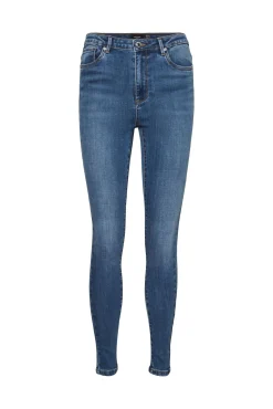 Vero Moda Jeans|Calças-Jeans skinny de mulher com cintura alta Azul