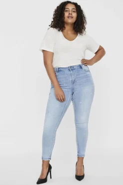 Vero Moda Curve Jeans|Calças-Jeans skinny tamanho grande Azul