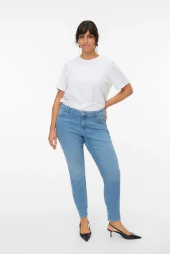 Vero Moda Curve Jeans|Calças-Jeans skinny tamanho grande Azul