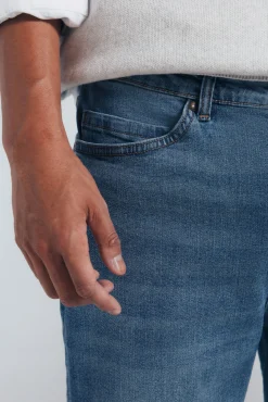 Springfield Jeans-Jeans slim fit tingido azul