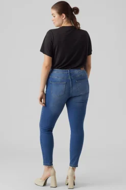 Vero Moda Curve Jeans|Calças-Jeans Slim tamanho grande Azul