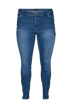 Vero Moda Curve Jeans|Calças-Jeans Slim tamanho grande Azul