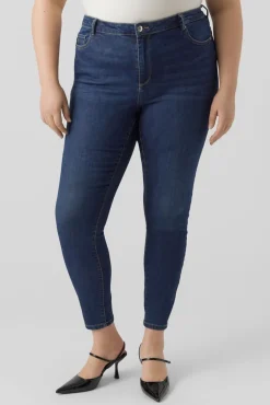 Vero Moda Curve Jeans|Calças-Jeans Slim tamanho grande Azul