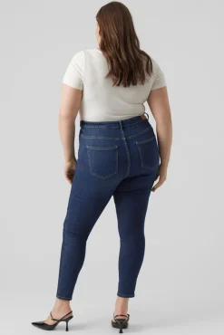 Vero Moda Curve Jeans|Calças-Jeans Slim tamanho grande Azul