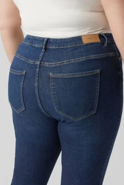 Vero Moda Curve Jeans|Calças-Jeans Slim tamanho grande Azul