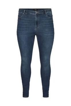 Vero Moda Curve Jeans|Calças-Jeans Slim tamanho grande Azul