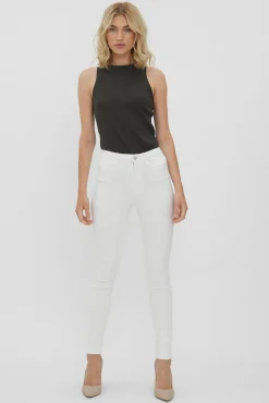 Vero Moda Jeans-Jeans Sophia cigarro de cintura subida Branco