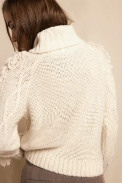 Slowlove Camisolas-Jersey aranes y flecos Ecru