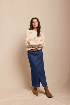 Slowlove Camisolas-Jersey bordado Ecru