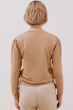 Cortefiel Camisolas-Jersey com acabamento em babados Tostado