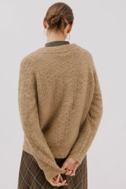 Cortefiel Camisolas-Jersey com bico salpicado Tostado