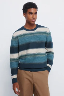 Springfield Camisolas-Jersey estruturado multi-listrado azul