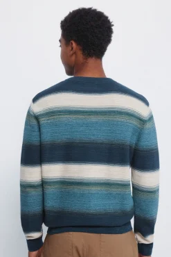 Springfield Camisolas-Jersey estruturado multi-listrado azul