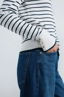 Springfield Camisolas-Jersey fino com botões e punhos vison