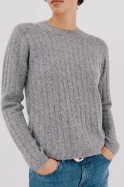 Cortefiel Camisolas-Jersey macio com oitos Cinzento