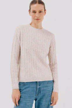 Cortefiel Camisolas-Jersey macio com oitos Ecru