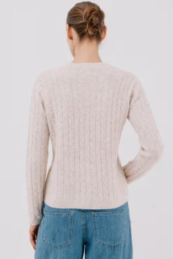 Cortefiel Camisolas-Jersey macio com oitos Ecru