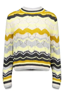 Slowlove Camisolas-Jersey ondas multicolor Amarelo