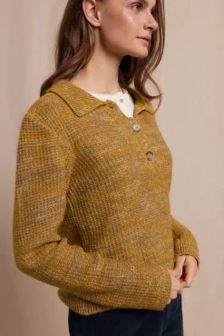 Slowlove Camisolas-Jersey polo jaspeado Dourado