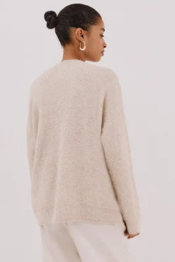 Cortefiel Camisolas-Jersey punto lentejuelas Tostado