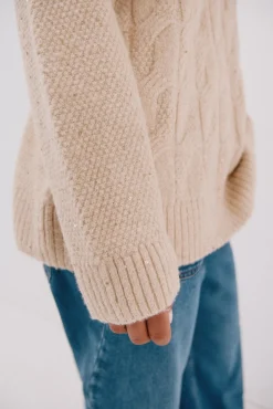 Cortefiel Camisolas-Jersey punto lentejuelas Tostado